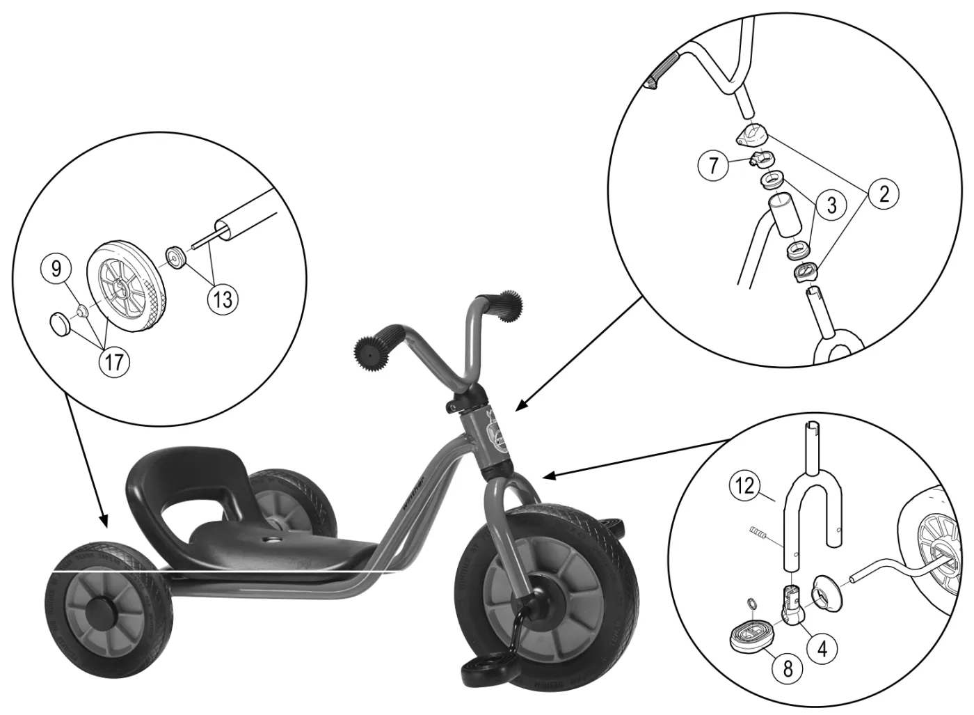 Explosionszeichnung Mini Viking Easy Rider