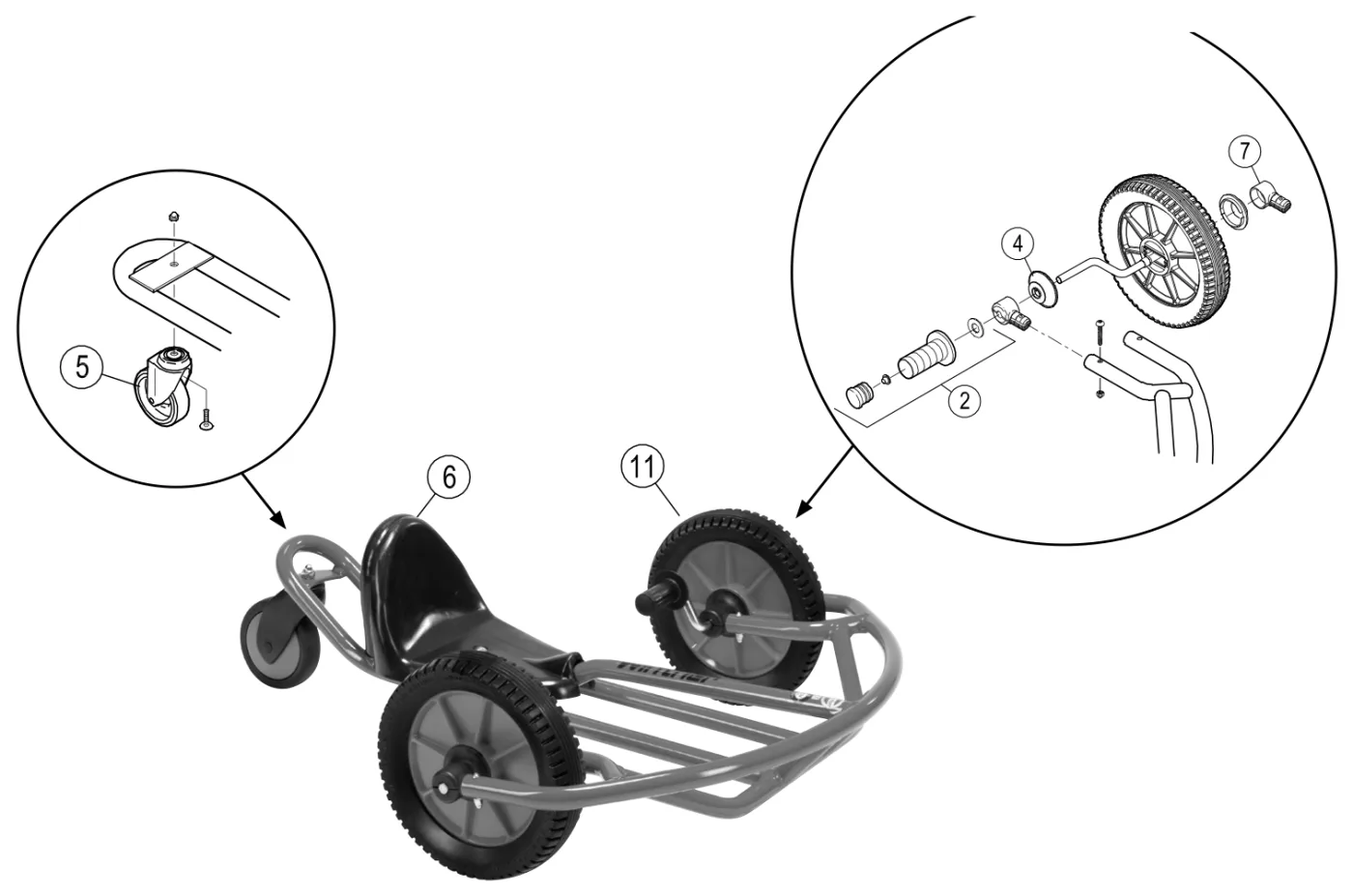Explosionszeichnung Viking Swingcart klein