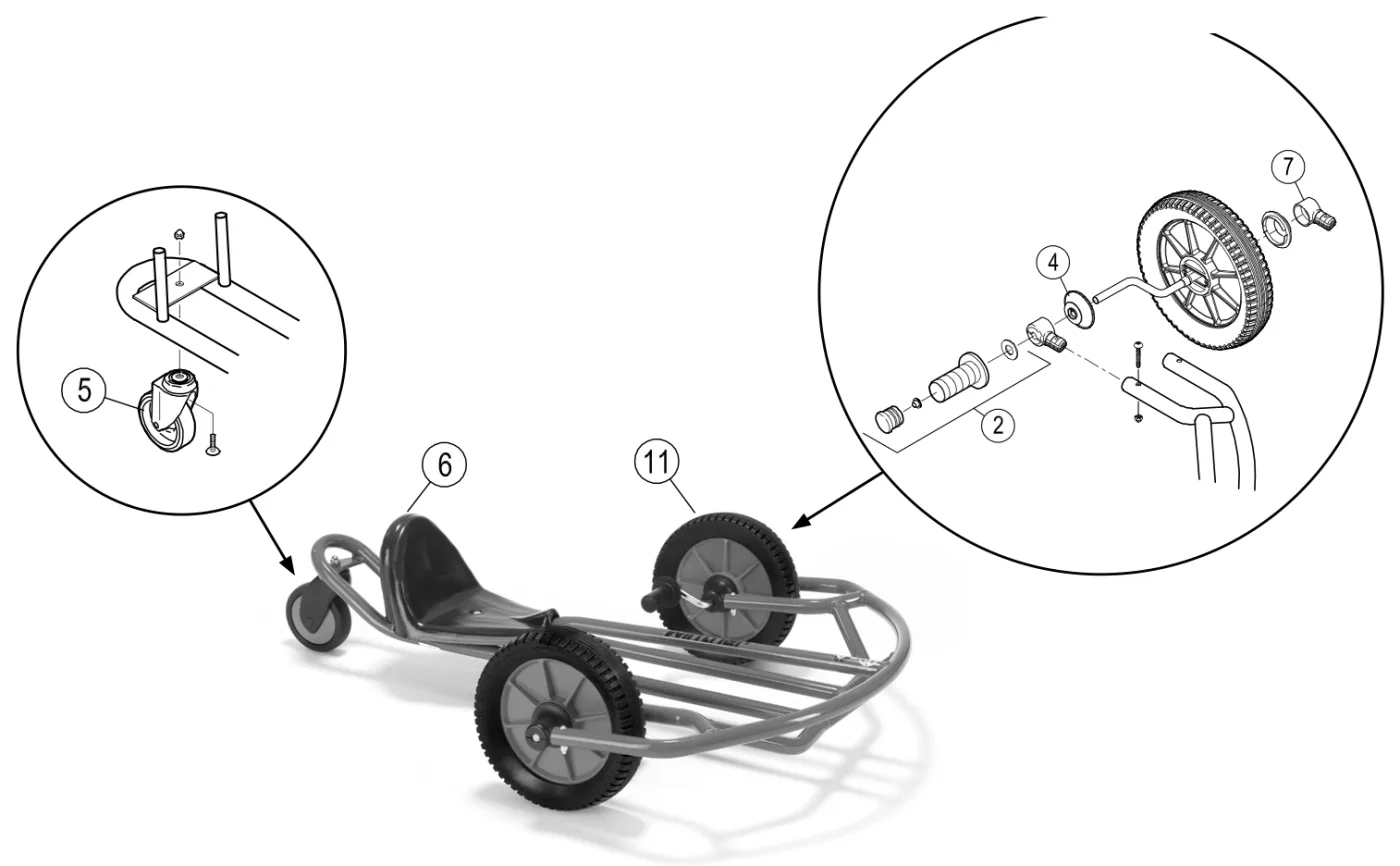 Explosionszeichnung Viking Swingcart groß