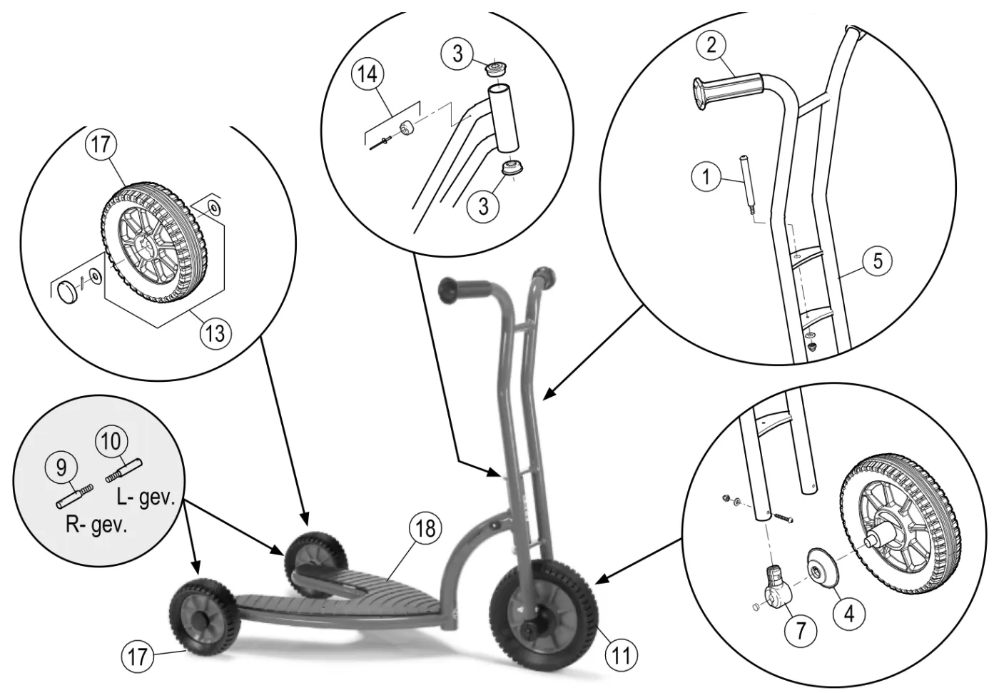 Explosionszeichnung Viking Safety Roller