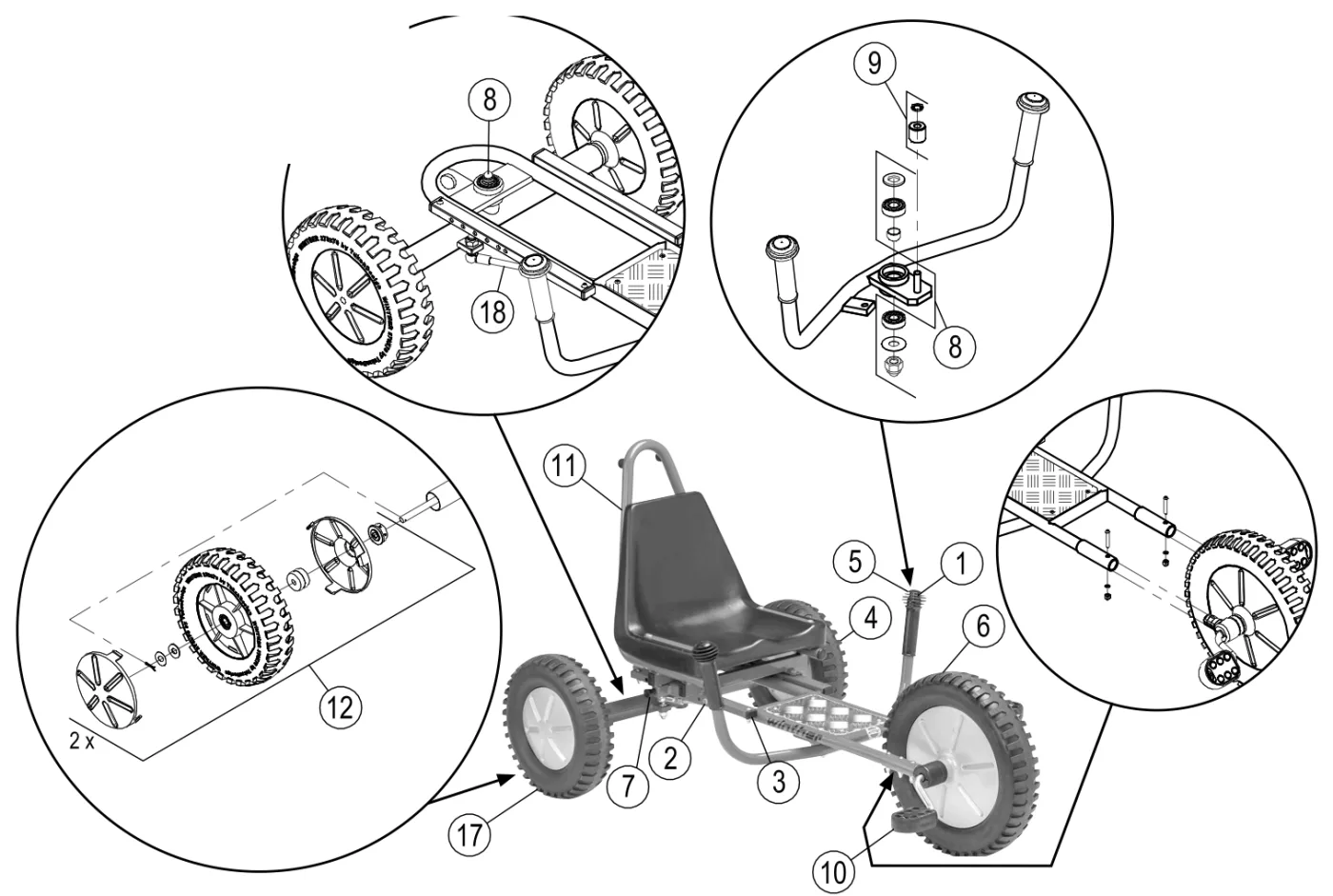 Explosionszeichnung Viking Explorer FunRacer