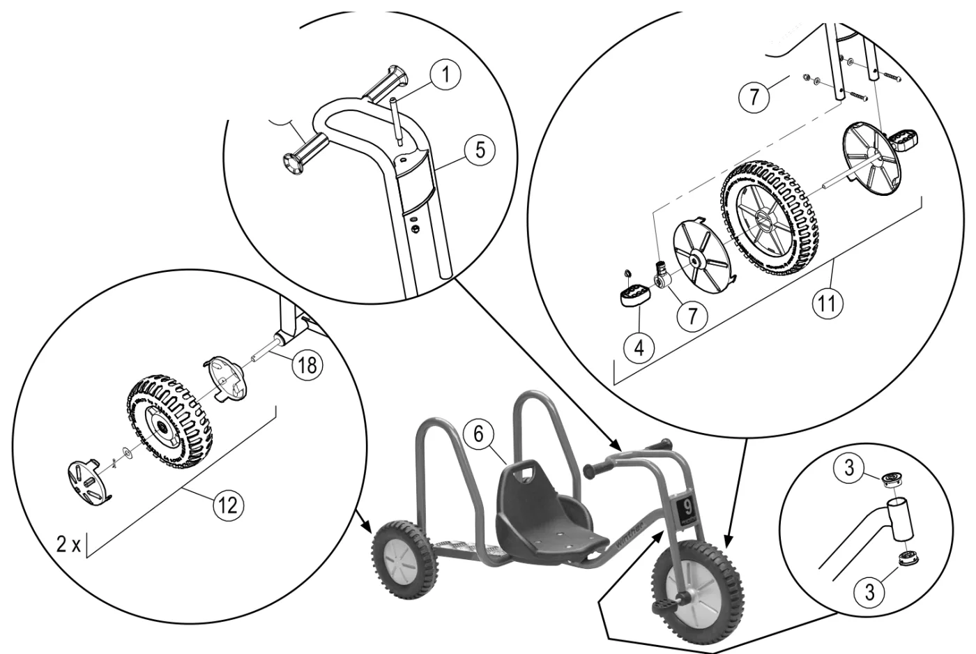 Explosionszeichnung Viking Explorer Bob Kart
