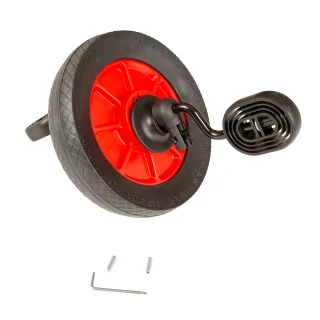 Vorderrad mit Pedalen, rot