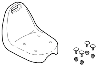 Sitzschale mit Schrauben