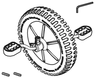 Vorderrad mit Pedalen (Geländereifen)