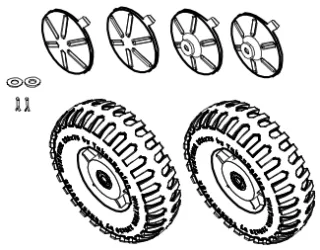 Hinterrad 2er Set (Geländereifen)