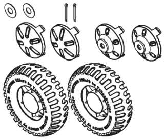 Hinterrad 2er Set (Geländereifen)