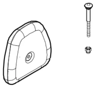 Sitzpolster mit Schraube