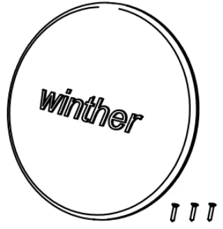 Abdeckscheibe mit Winther-Logo