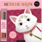 Preview: Malblock Katze Metallic Malen