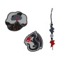Preview: DerDieDas Wechselbuttons mit Anhänger Dragon Flame