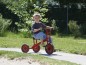 Preview: Junge fährt das Winther Viking Dreirad mittel auf einem Parkweg