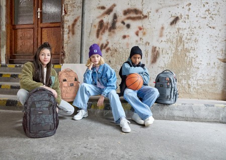 Trendy Bold Schulrucksack Spots Blau