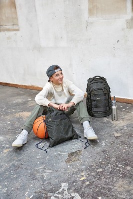 Bold Schulrucksack Edges grau für Jungs und Mädchen