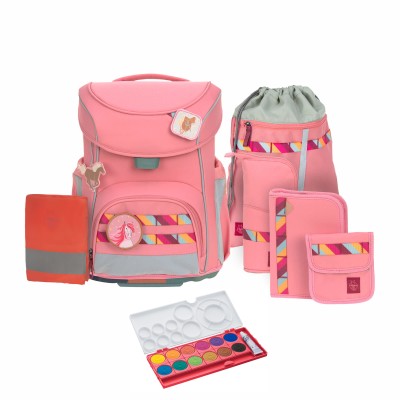 Lässig Schulranzen Set unique Slim Pink Set 7 tlg