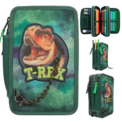 Dino world Federtasche 3 fach front