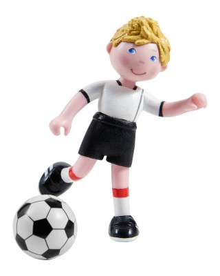 Haba Little Friends Biegepuppe Mario mit Fußball
