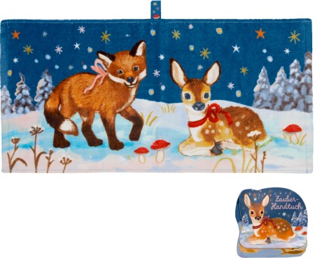 Spiegelburg Wintertiere Zauberhandtuch fußball