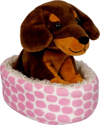 Kuscheltier Hündchen Dackel Watson im Korb