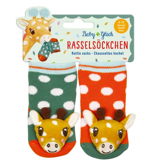 Spiegelburg Rasselsocken Giraffe