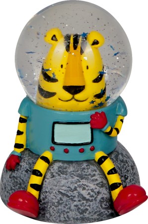 Zauberkugel Glitzerkugel Tiger Astronaut