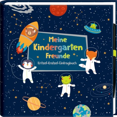 Meine Kindergartenfreunde Buch Kritzel-Kratzel-Eintragbuch Outer Space