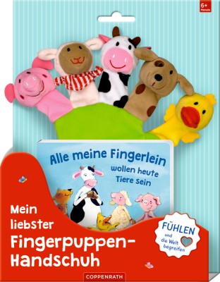 Fingerhandschuh und Büchlein im Set