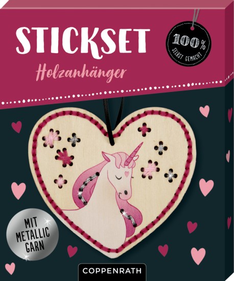 Spiegelburg Holzanhänger Set, Einhorn