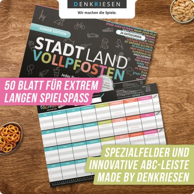 Stadt Land Vollpfosten 50 Blatt