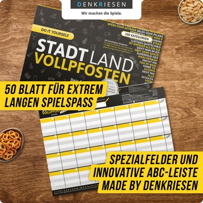 Stadt Land Vollpfosten 50 Blatt