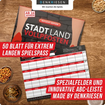 Stadt Land Vollpfosten 50 Blatt