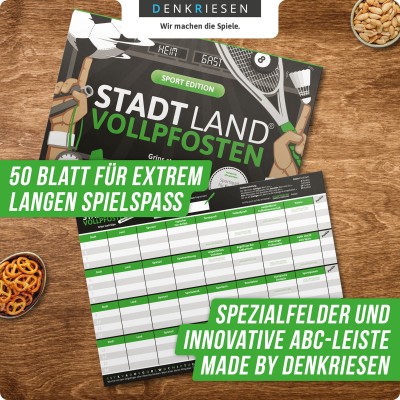 Stadt Land Vollpfosten 50 Blatt