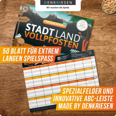 Stadt Land Vollpfosten 50 Blatt