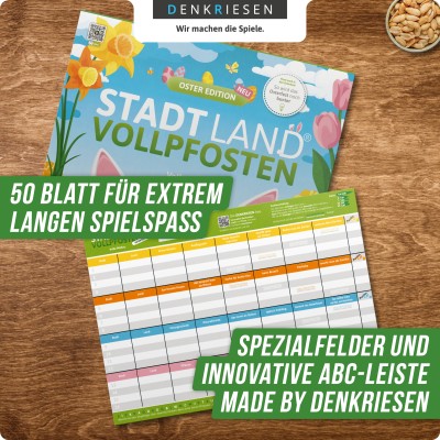 Stadt Land Vollpfosten 50 Blatt