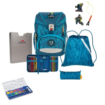 DerDieDas Schulranzen Ergoflex Set 5tlg. Trendsport + gratis Farbkasten