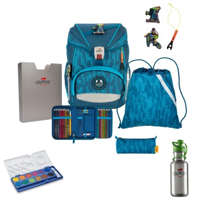 DerDieDas Schulranzen Ergoflex Set 6tlg. Trendsport + gratis Farbkasten