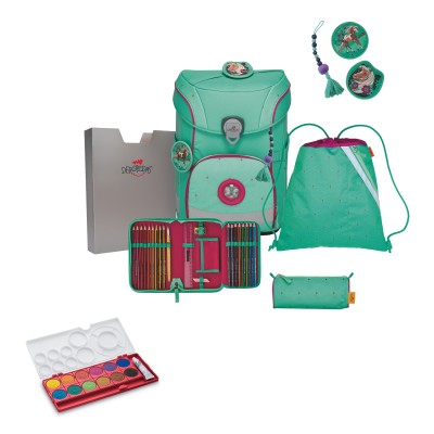 DerDieDas Schulranzen Easy mit Buttons Peppermint Pony