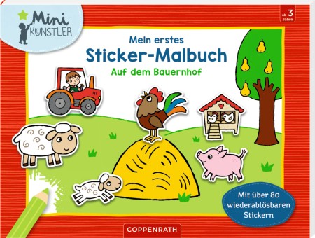 Bauernhof Mal und Stickerbuch