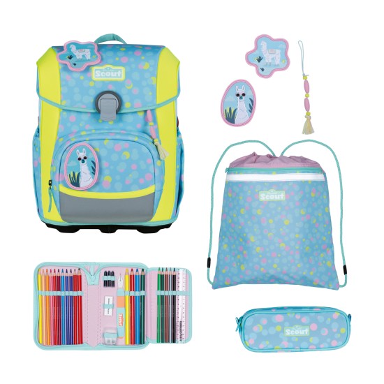 Scout Neo Schulranzen Set 4tlg Lama Fun