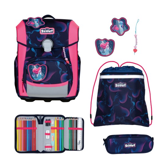 Scout Neo Schulranzen Set 4tlg Mystic Sea
