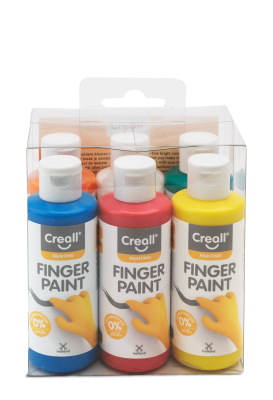 Creall® Fingerfarbe 6er-Set (gesamt 480 ml)