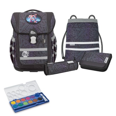 McNeill Ergo Complete Schulranzen Set Tron 5tlg. + gratis Farbkasten