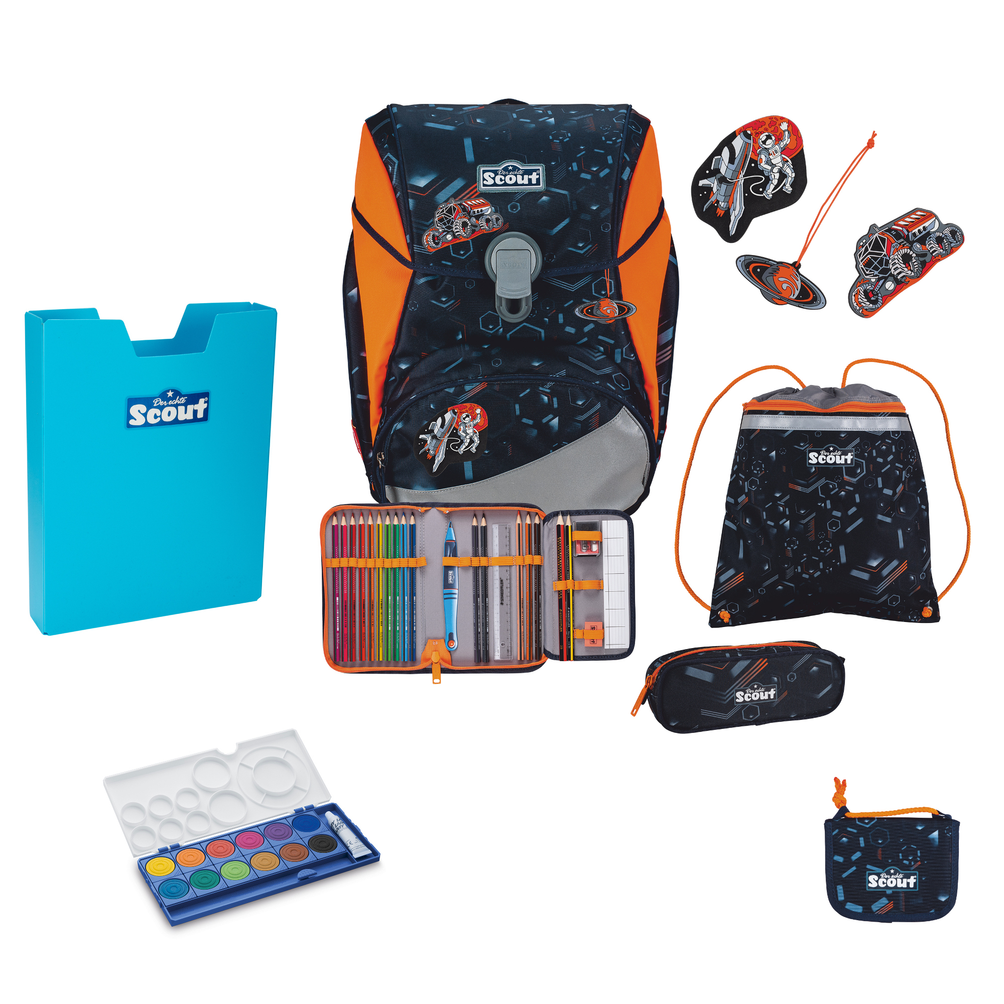 Scout Schulranzen Space Data Alpha Set 6tlg. | Scout Schulranzen aus der  Jahreskollektion 2024 günstig kaufen im Online Shop