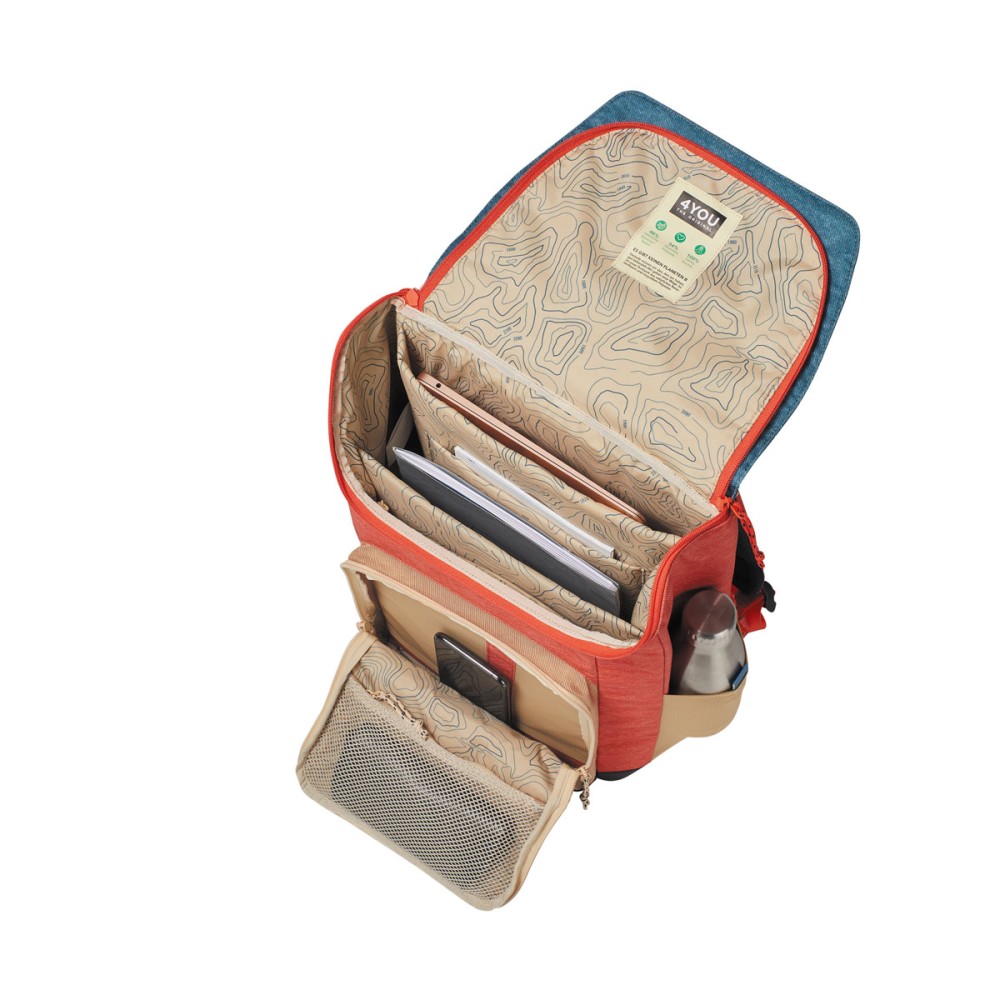4You Schulrucksack Innenansicht (ohne Inhalt)