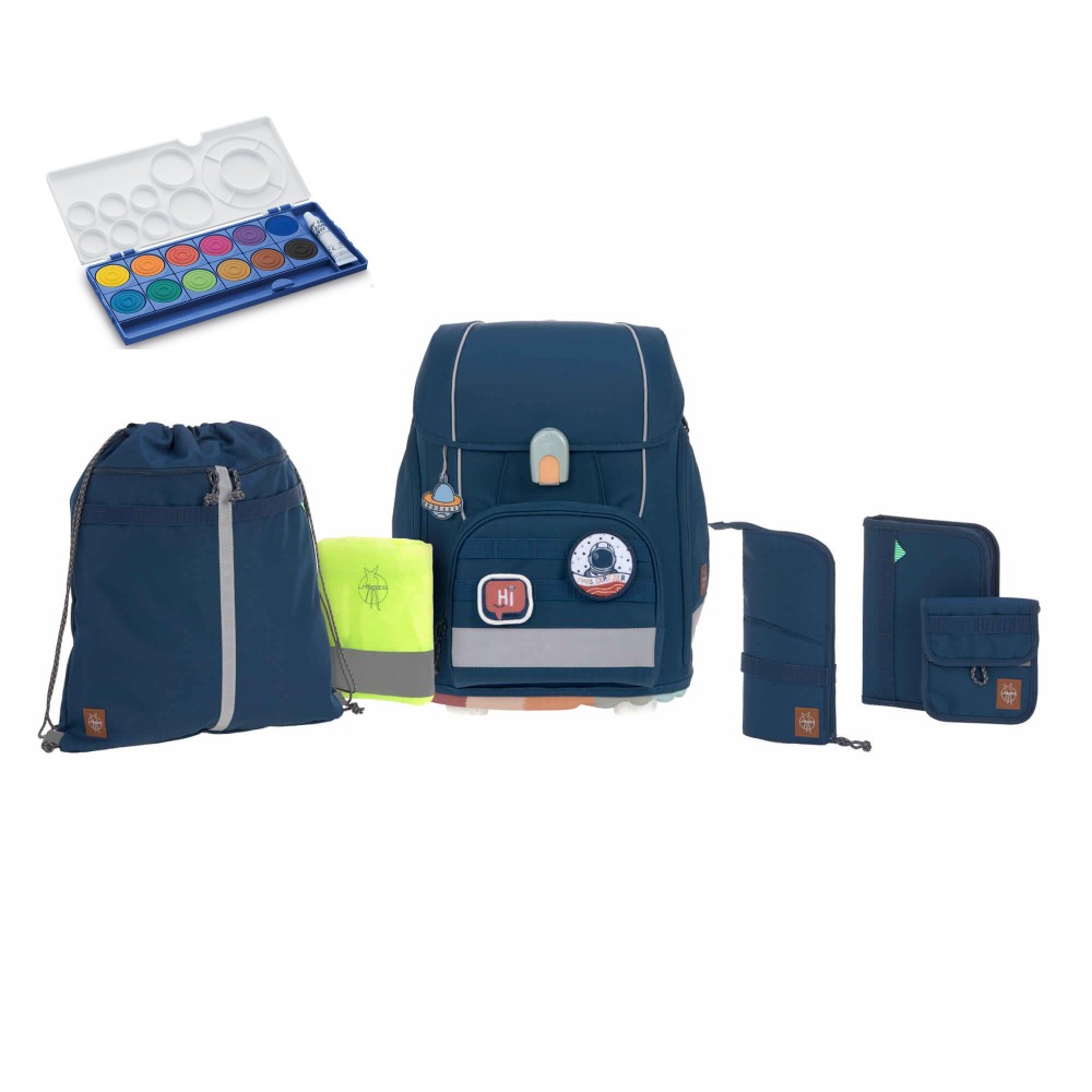 Lässig Schulranzen Set unique Boxy Navy Set 7 tlg Lässig Schulranzen Set unique Boxy Navy Set 7 tlg