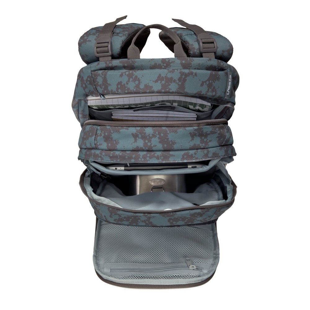 Bold Schulrucksack Spots Blau Inneneinteilung (ohne Inhalt)