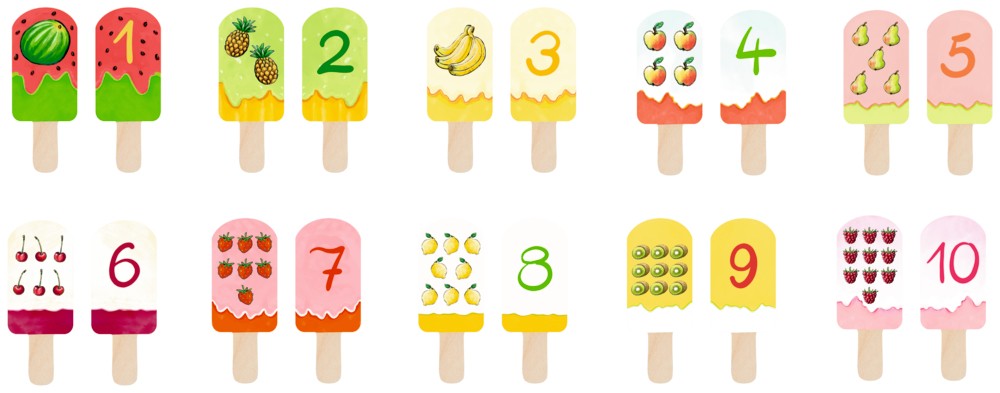 Memo Eisstaebchen Karten
