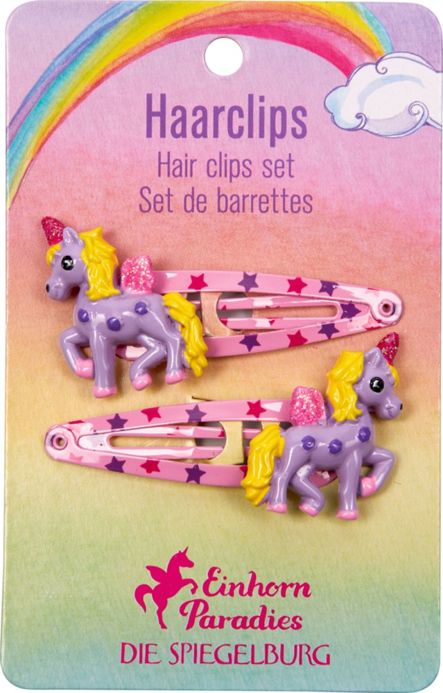 Einhorn Paradies Haarclips Variante 2