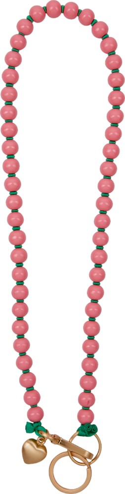 Schlüsselband aus Perlen rosa