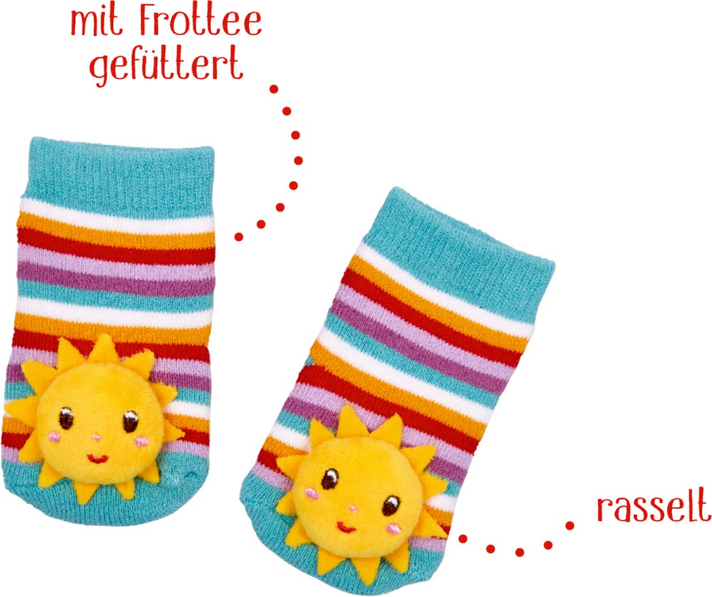 rasselt, mit Frottee gefüttert